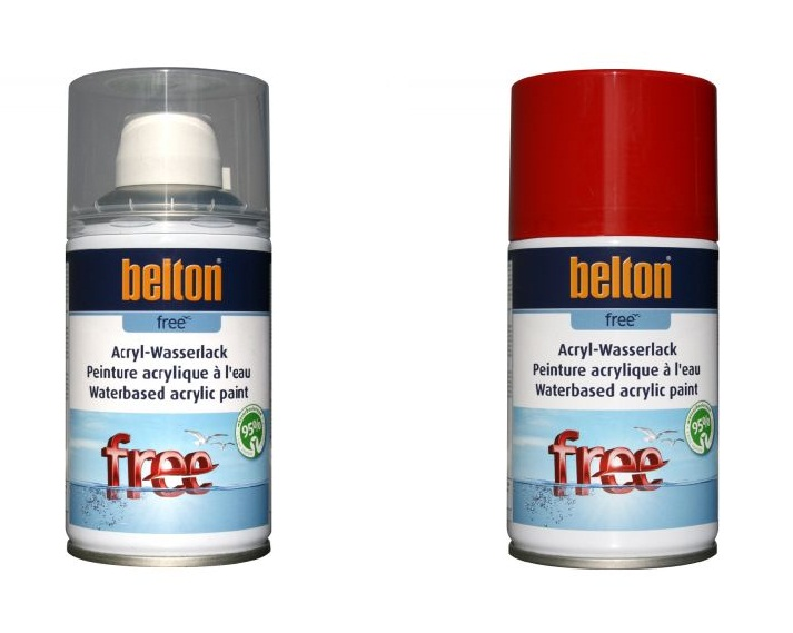 Belton Free Acryl-Wasserlack 100% Qualität 100% Ökologie im Spraydosen-Shop