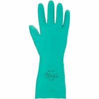 Nitril Chemikalienschutz-Handschuh velourisiert grün...