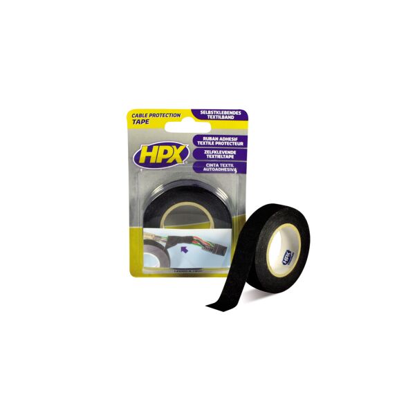 Presto HPX Klebeband Textilband schwarz (19mm x 10m)
