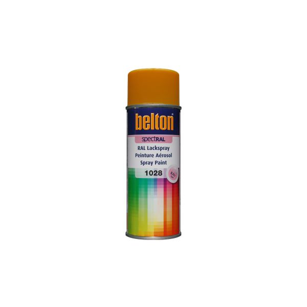 Belton spectRAL spray paint RAL 1028 melon yellow high gloss (400ml)