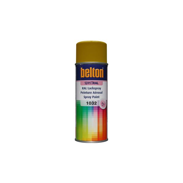 Belton spectRAL spray paint RAL 1032 broom yellow high gloss (400ml)