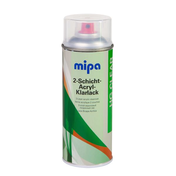 Mipa 2-Schicht-Acryl-Klarlack - hochglänzend Auto-Spray (400ml)