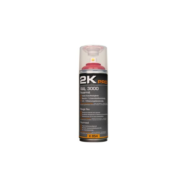 2KPRO RAL 3000 Feuerrot Glanz 2K-Lackspray (400ml)