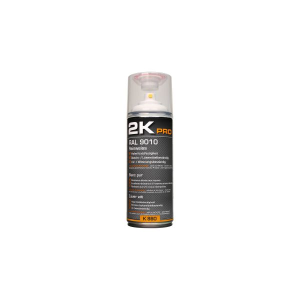 2KPRO RAL 9010 Reinweiss Glanz 2K-Lackspray (400ml)