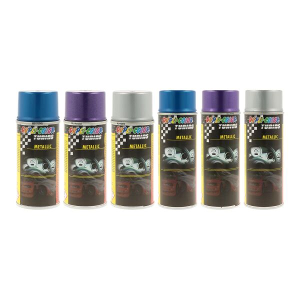 DupliColor Tuning Metallic Lack Blau, Violett, Silber (150ml oder 400ml)
