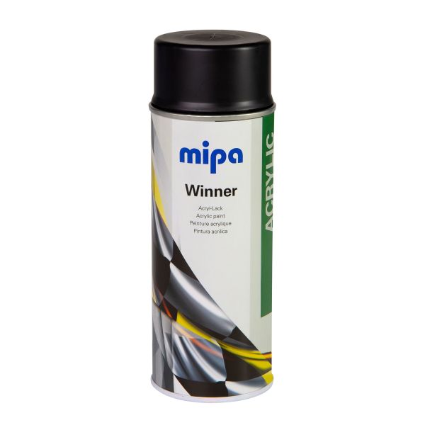 Mipa Winner Acryl paint aerosol black satin-gloss (400 ml)